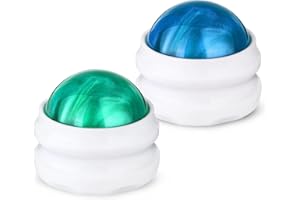 YESMET Massage Roller Ball 2PCS, Manual Massage Ball for Sore Muscles Pain Relief, Self Massage Therapy and Relax Full Body Tools for Shoulders, Neck, Back, Feet, Joint Pain (Multicolor2)