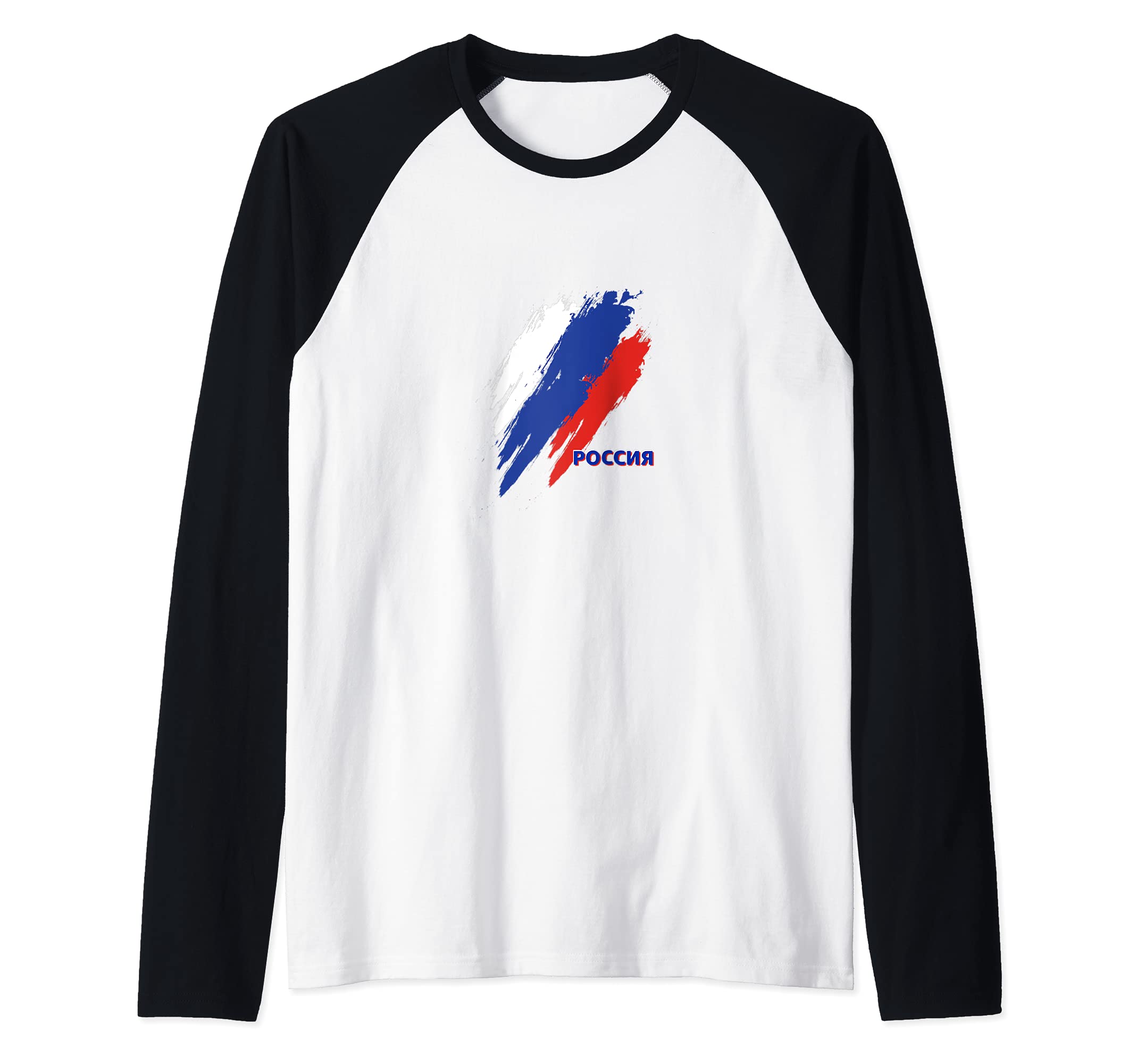 Flag Russia Raglan Baseball Tee
