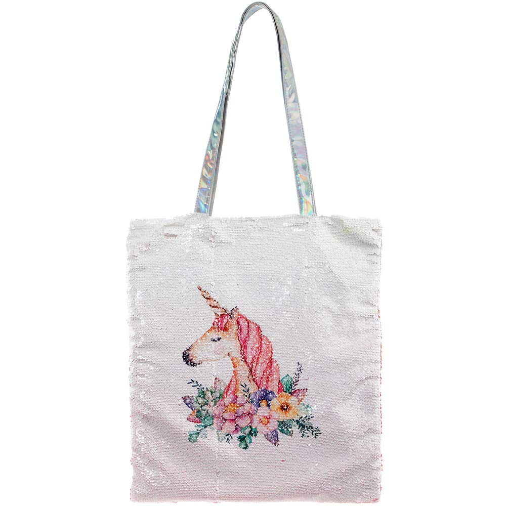 Mezzaluna Gifts Large Magic Sequin Unicorn Shopper Bag