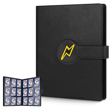 Blummy Card Holder Book Carrying Case For Pokemon Trading Cards Holder Album Binder Compatible With 22 Premium 18 Pocket Pages 396 Cards Black Amazon In Office Products