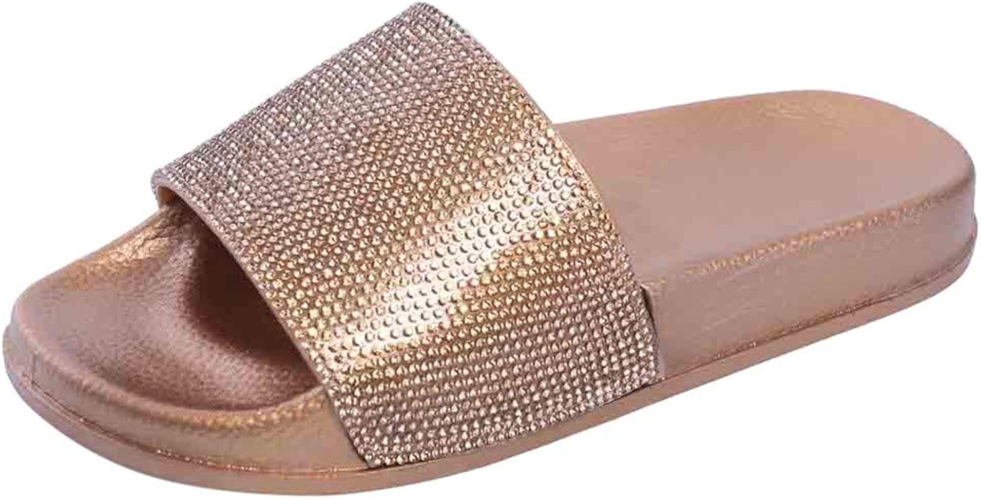 gold diamante sliders