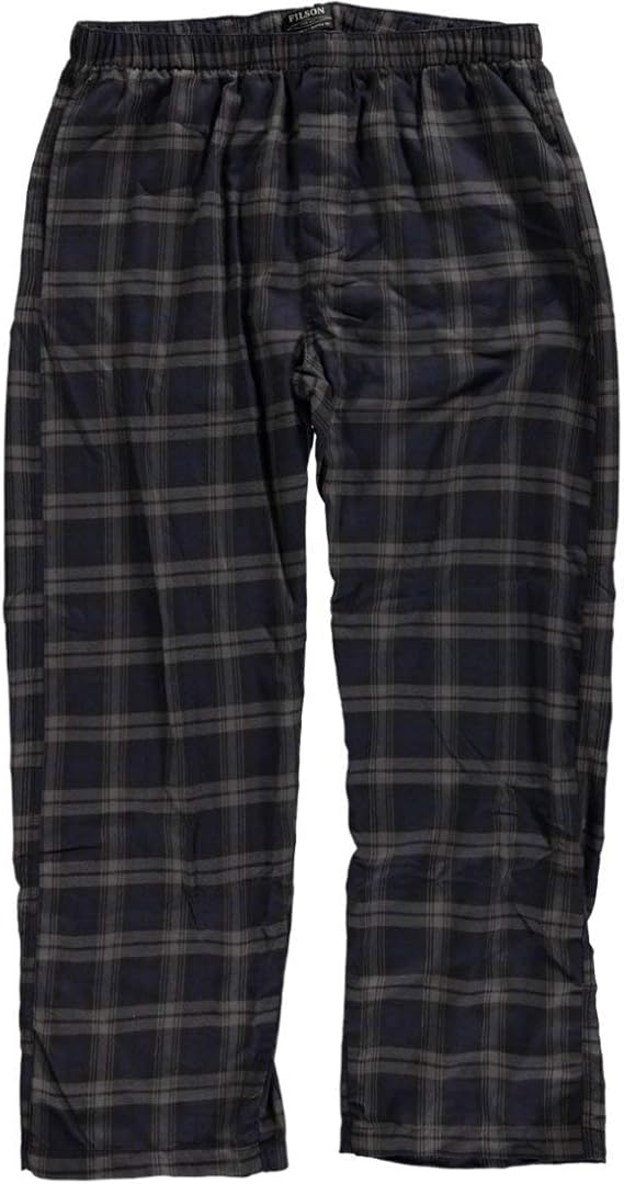 Filson Light Weight Flannel Lounge Bottoms Grey Black Amazon.co.uk