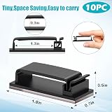 Vinabo 10x Black Nylon Cable Holder Clips Self Adhesive Cord Wire Organiser view 3