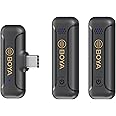 BOYA Wireless Lavalier Microphone for Android USB-C Phone Plug Play External Type C Microphones for iPhone 15 Mini Clip-on Lapel Mic for Video Recording Live Streaming YouTube Podcast BY-WM3T2-U2