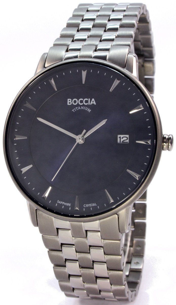 Boccia Men's Digital Quartz Watch with Titanium Strap 3607-03, Silver, Standard Size, Bracelet