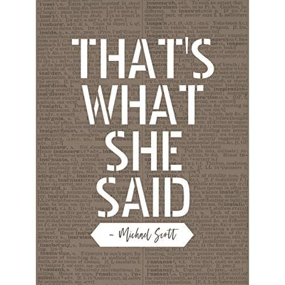 Artery8 Dictionary Quote That's What She Said Michael Scott Art Print Canvas Premium Wall Decor Poster Mural