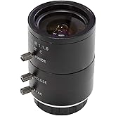 Arducam 8-50mm C-Mount Zoom Lens for IMX477 Raspberry Pi HQ Camera, with C-CS Adapter, Industrial Telescope Lens