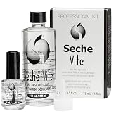 Seche Vite Professional Refill Kit, High-Gloss Clear Top Coat for Natural Nails, Artificial Gels Fiberglass Acrylic Extensions, Quick-Dry Long-Lasting Shine, 1 Kit