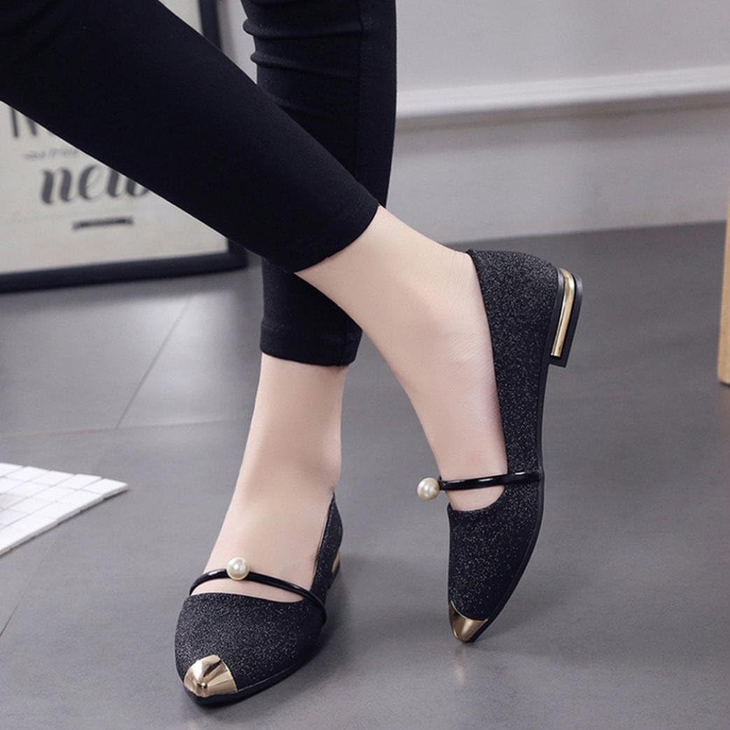Low Heel Flat Shoes, Women Comfortable Slippers Dress Sandals Shoes Pointed Toe Oxford Shoes