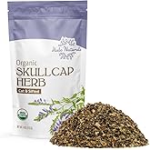 Halo Naturals Organic Skullcap Herb Cut &amp; Sift, 4 Ounces (Scutellaria lateriflora) USDA Certified | Resealable Pouch| Packaged in The USA (Pack of 1)