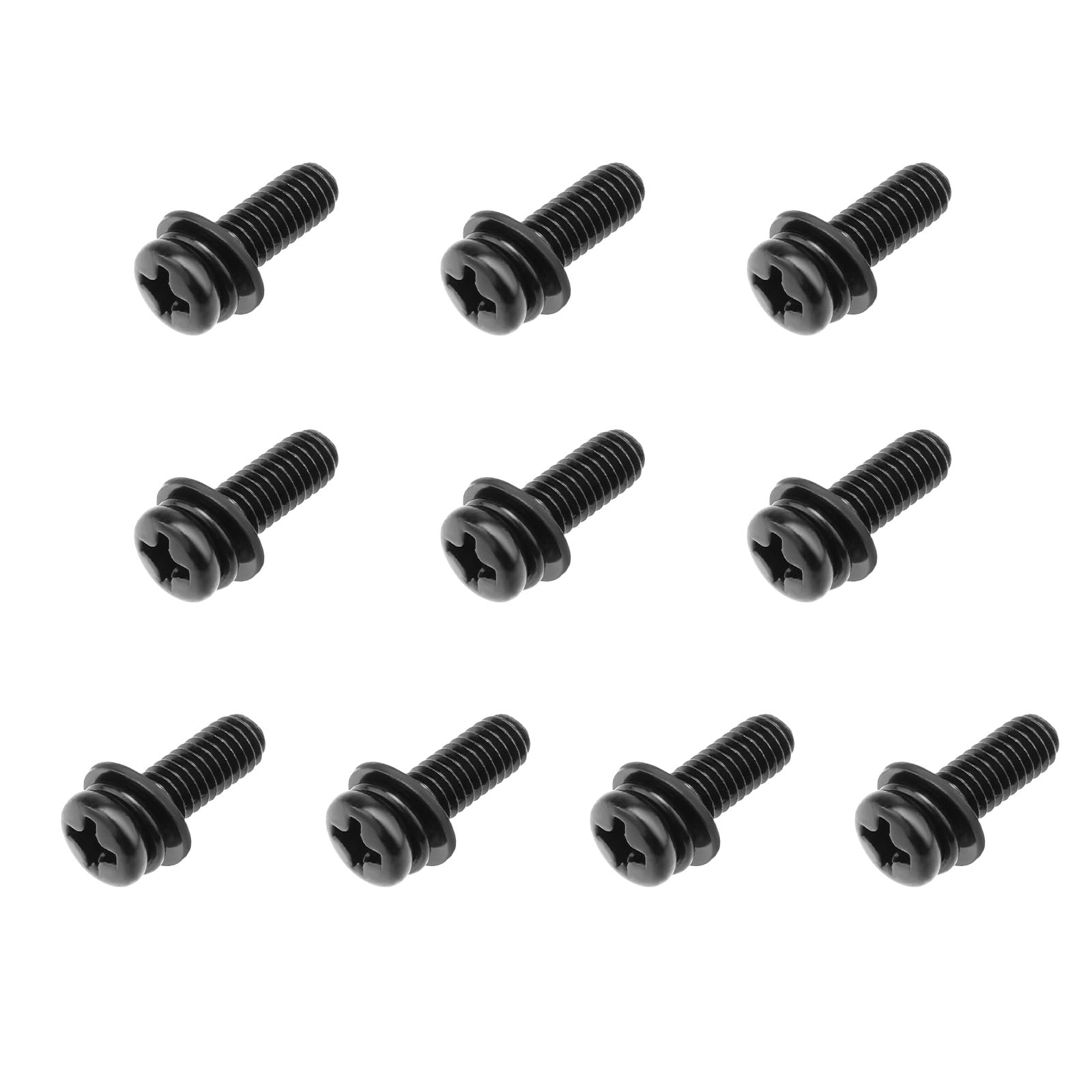 Be In Your Mind 10 Sets M4 12mm Cross Mounting Screws and Washers Monitor Wall Mount Screws Suitable for TV Wall Bracket — image 1