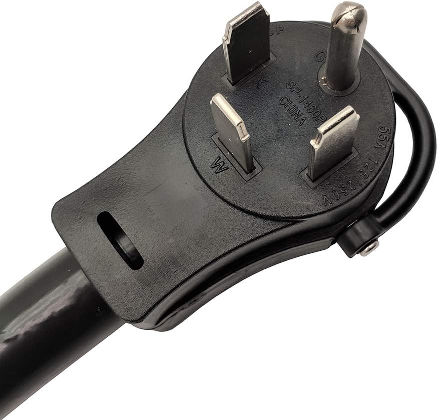 Parkworld 6191 Rv 50 Amp Splitter Adapter Nema 14 60p Male Plug To Black 3ft 14 60r Female Connector 2 Power Adapters Electronics Emosens Fr