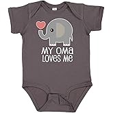 inktastic My Oma Loves Me Grandchild Baby Bodysuit