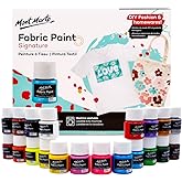 Mont Marte Signature Fabric Paint, 20pc x 0.7oz (20ml), Suitable for DIY Fashion and Homewares