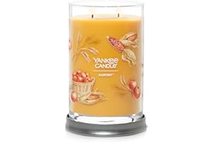 Yankee Candle Harvest Scented, Signature 20oz Large Tumbler 2-Wick Candle, Over 60 Hours of Burn Time