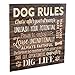 P. Graham Dunn Dog Rules Paw Prints 12 x 12 Wood Pallet Design Wall Art Sign Plaque