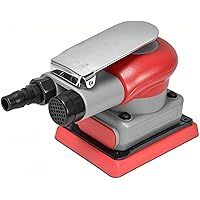 Air Orbital Sander, 10000rpm 75x100mm Square Pneumatic Palm Sander, Sanding/Grinding/Polishing Professional Alloy Steel Pneum