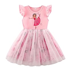 Girls Pink Tulle Dress Fluffy Summer Dresses Casual