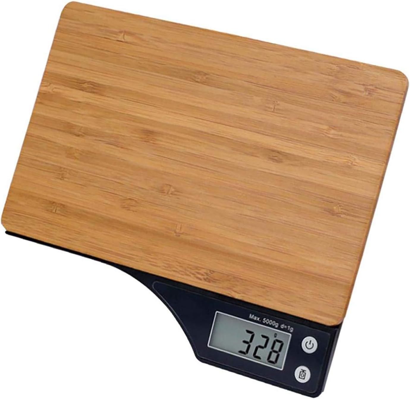 YuuHeeER Kitchen Scales 5kg Digital Lcd Electronic Bamboo Wood Material