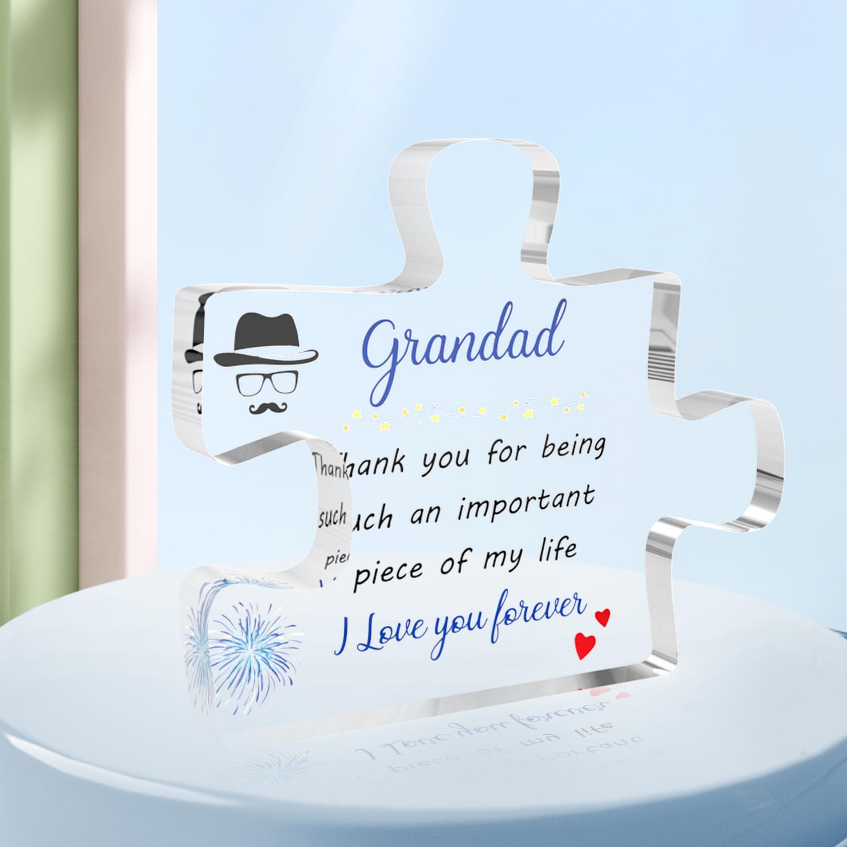 Yritioa Grandad Gifts,Gifts for Grandad,Gifts for Grandparents,Grandparents Christmas Gifts,Grandad Gifts from Grandchildren,Best Grandad Gifts,Nan and Grandad Gifts,Grandad Acrylic Plaque