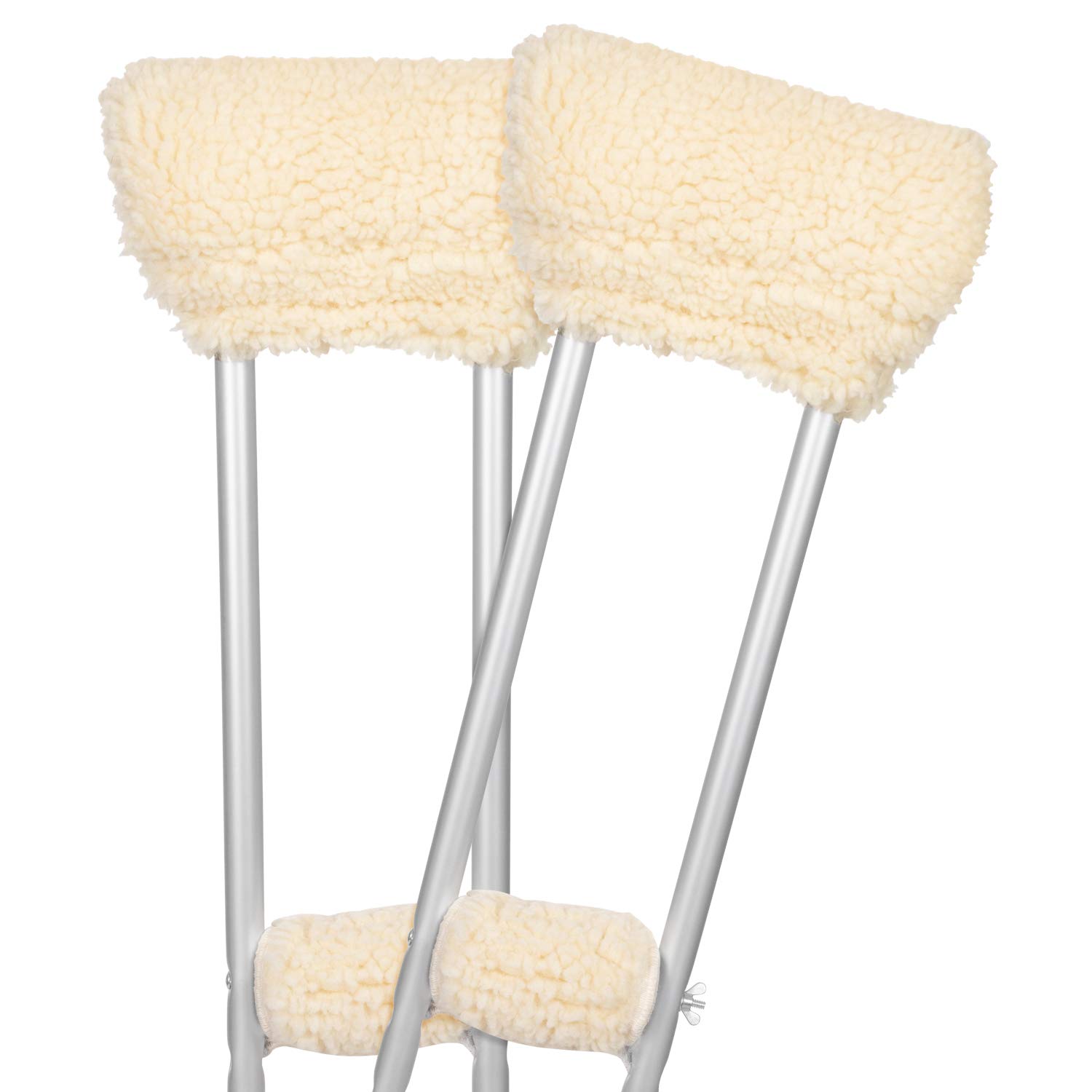 Vive Sheepskin Crutch Pads Padding for Walking Arm Crutches
