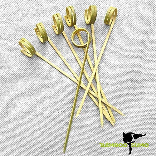 4" Cocktail Picks | Bamboo Sticks | Wooden Skewers| Fancy Toothpicks for Appetizers. Food Picks and Wood Cocktail Skewers . Party Supplies for Wedding Events, Thanksgiving, Christmas and Holidays