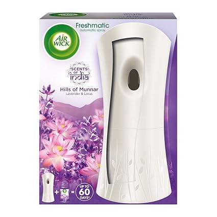 Airwick Freshmatic Scents of India Air-freshner Complete Kit [Machine + Hills of Munnar refill