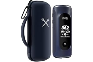 Blue Tees Golf GPS Case Compatible with Player+ GPS Speaker - Hard Carrying Protective Case, Advanced Security with Internal Magnetic Plate, Equipped with Carabiner Clip (Case Only) (Navy)