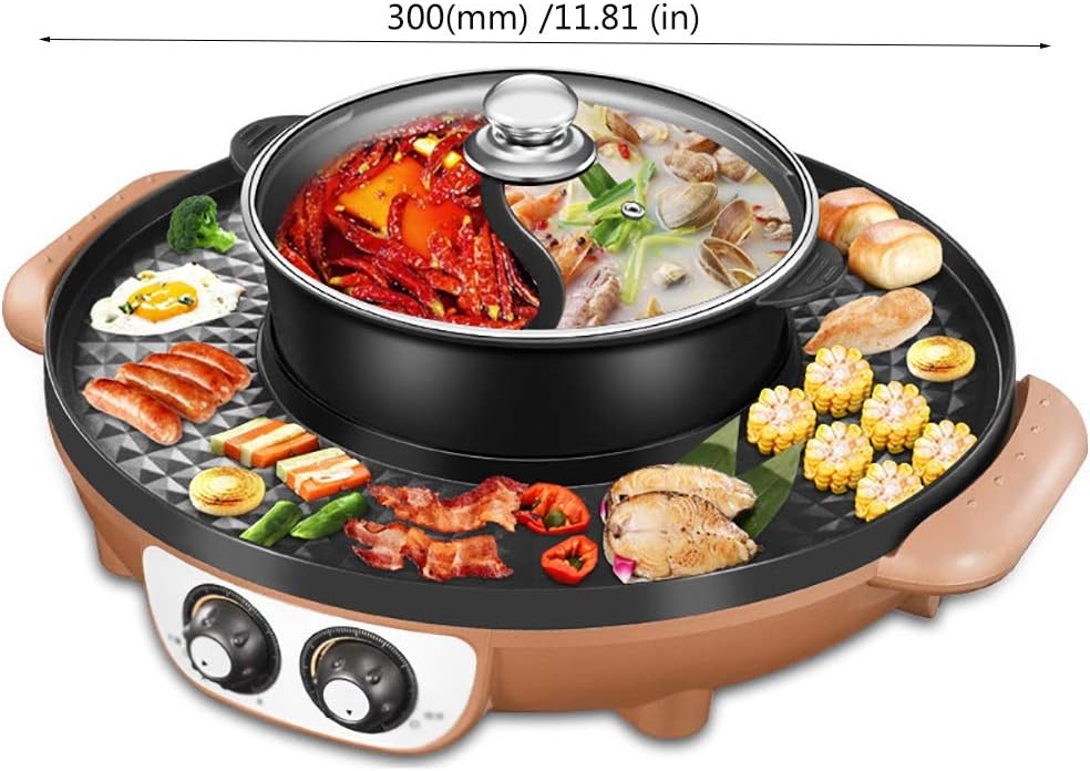 review Nologo W-XS1 Electric Grill,Washable Throughout The Body,Durable and Wear-Resistant,Can Be Fried and Roasted A Variety of Delicious,Suitable for Home Kitchen and Outdoor Barbecue,Convenient