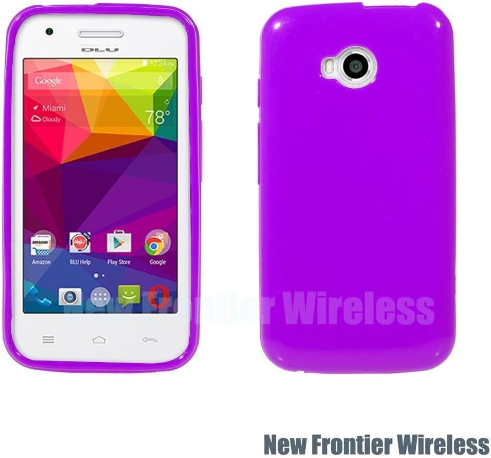 BLU Dash L (D050U) TPU Gel Rubber Soft Skin Silicone Protective Case Cover (TPU Purple)