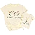Raising A Wildflower Shirt Mom Toddler Matching Tshirt Mommy and Me Matching Tee Mother Daughter Son Mama Mini Outfit