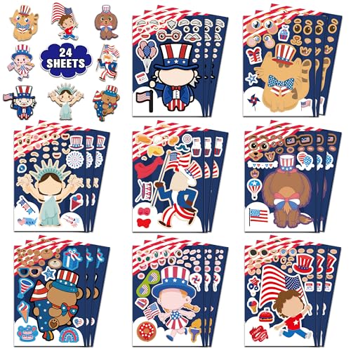 4th of July Outfits for Women 24Pcs Patriotic