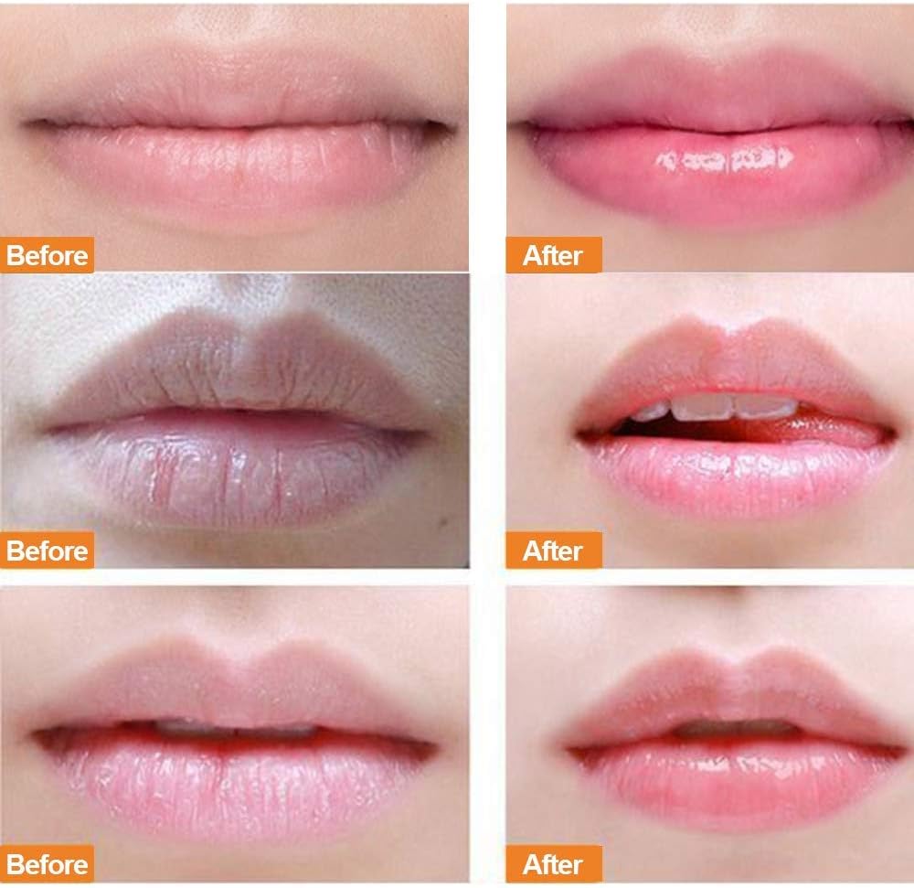 Lip Sleep Mask with two kinds of effective collagen peptide, lip scrub to remove dead skin and