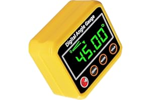 Angle Gauge, eOUTIL Digital Protractor/Inclinometer/Angle Finder with Bubble with V-Groove Magnetic Base - Precision Level Bo