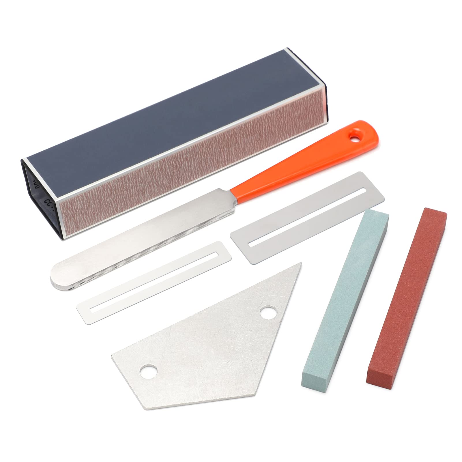 Guitar Luthier Tool Kit, Guitar Repairing Maintenance Tool Kit, Professional Fret Crowning File Gasket Grinding Stone Guitar Cleaning Polishing Leveling Repair Accessories