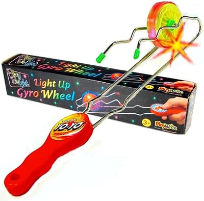 Playwrite Light Up Gyro Wheel Toy Sensory Spin Wheel 31cm Kids Fidget