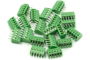 Hxchen 5-Pin 2.54mm Pitch 150V 6A PCB Mount Screw Terminal Block Connector - (20 Pcs)