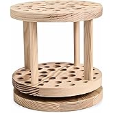 CRAFTING GORILLA Paint Brush Holder - Rotating Paint Brush Holder for Artist - Gift for Painters - Pine Wood Art Supply Organizer - Large Capacity Brush Organizer for Arts and Crafts.