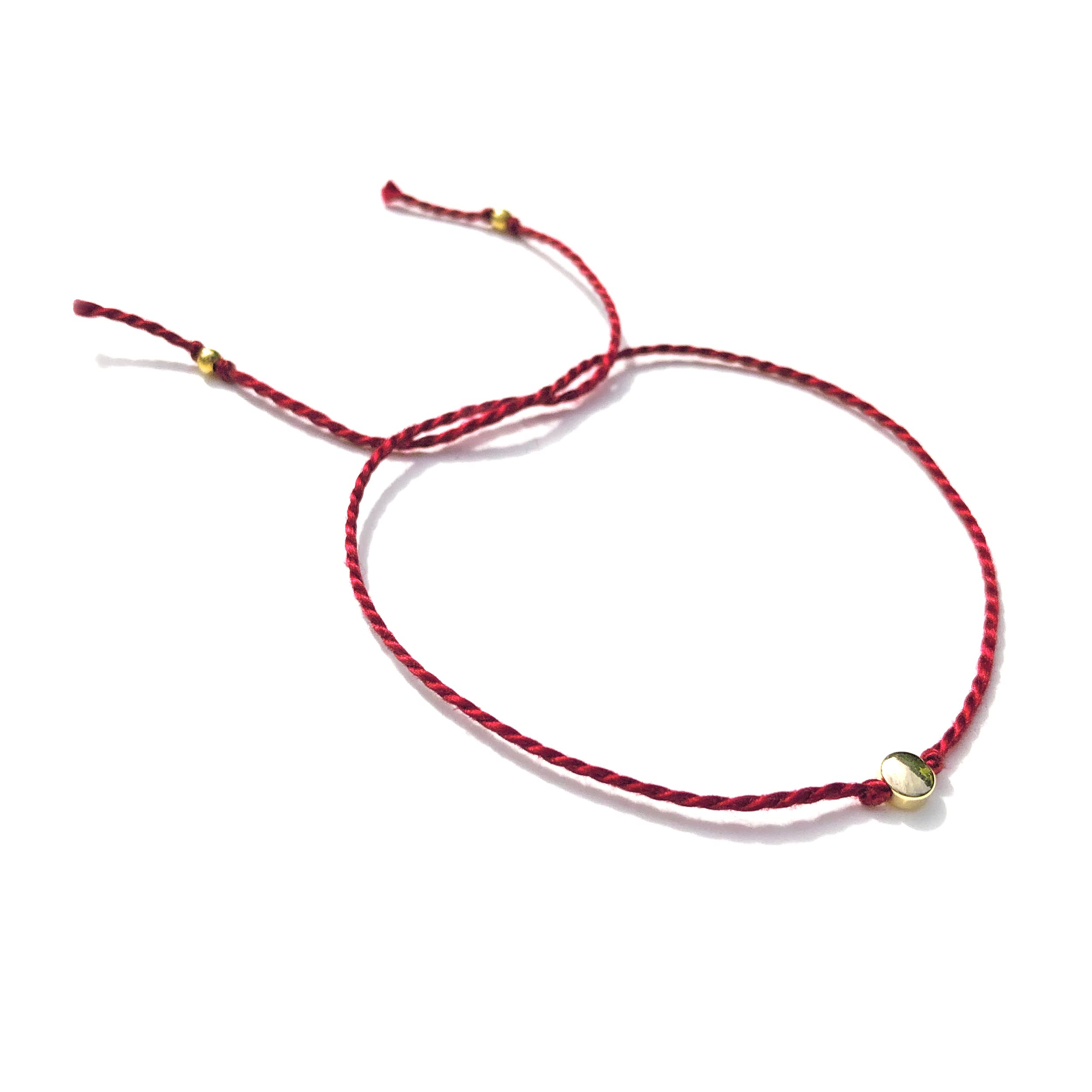 Handmade Ruby Red Rakhi/Rakhri for Brother – Beaded Thread Bracelet | Traditional Raksha Bandhan Gift