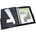 MSP Professional 3 Rings Portfolio Organizer, Music Choral Folder with, Handle, Detachable Strap and Bonus Item: Plastic Strip Magazine Holders- MSP-220S (10" x 13.5" + Song Book Holders)
