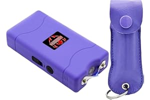 FIGHTSENSE Self-Defense Kit 1/2oz Pepper Spray & Mini Stun Gun for Men & Women,25 Burst,12 Foot Range,1.60 µC Painful Charge,LED Flashlight,Safety Switch