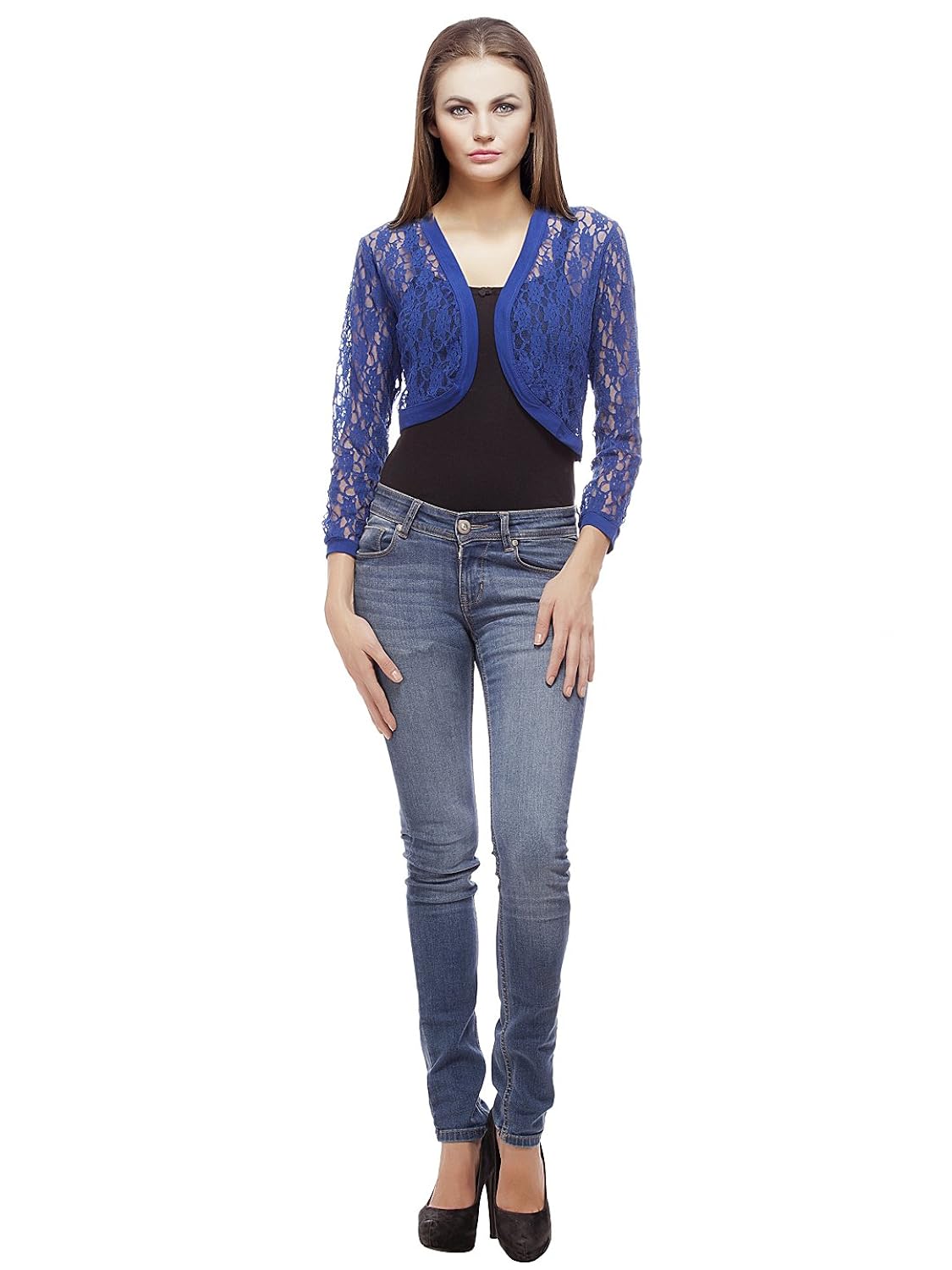 peptrends women's short net shrug