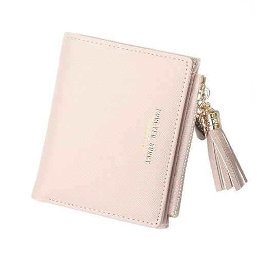 Belsmi Women's Small Compact Slim Leather Mini Wallet Lady Purse