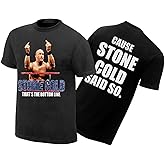 Men's Stone Cold Steve Austin Cause Stone Cold Said So Cotton Double-Sided Printed T-Shirt