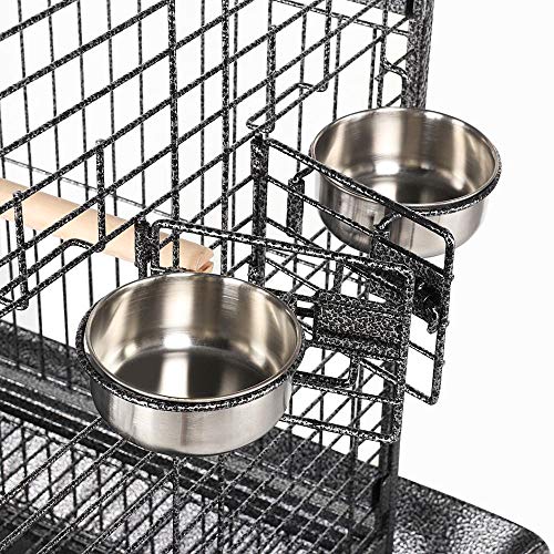 image for Yaheetech Wrought Iron Rolling Extra Large Open Playtop Bird Cage for 