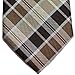 Retreez Modern Classic Plaid Check Styles Woven Microfiber Men's Tie - Brown