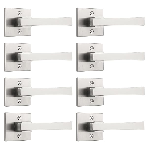KNOBELITE 8 PACK BLACK DOOR LEVER DUMMY LEVER...