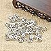 20 Pieces Wooden Box Latch Hook Kits - Thickened Silver Jewelry Box Lock Hook Clasp, Right Latch Hook Hasp Horn Lock, Drawer Latch Hardware with 80 Replacement Screws (Silver)