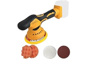 AODERTI Cordless Buffer Polisher Compatiable with DEWALT 20V Max Battery, 6800RPM Variable Speed Brushless Motor Car Buffer, Lightweight Rotary Polisher for Boat, Car Polishing and Waxing (Tool Only)