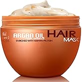 Nuspa Argan Oil Hair Mask - Deep Conditioner Sulfate Free for for Dry Damaged Hair with Organic Jojoba Kernel Oil Aloe Vera Collagen and Keratin